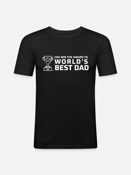 World's best dad - Men's Slim Fit T-Shirt - black
