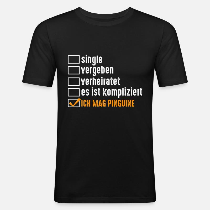 Pinguin - Männer Slim Fit T-Shirt - Schwarz