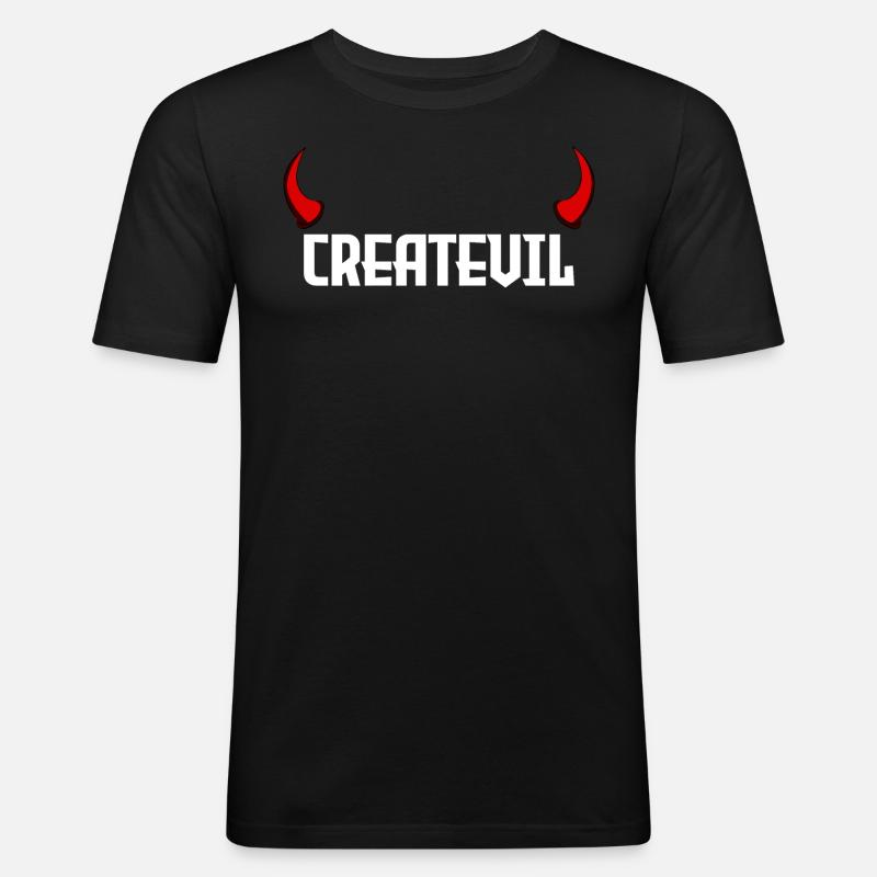 Createvil - Men's Slim Fit T-Shirt - black