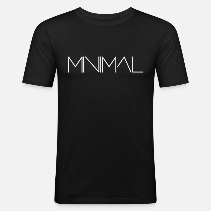 minimal - Männer Slim Fit T-Shirt - Schwarz
