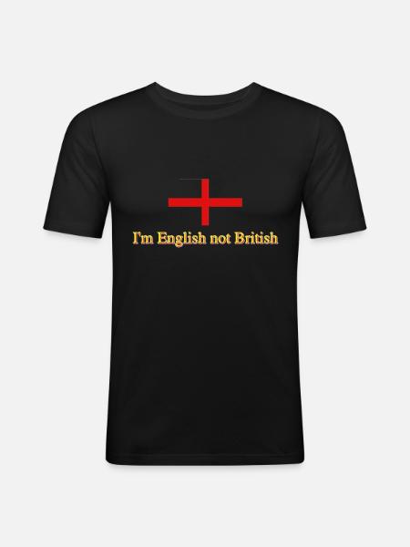 I'm English not British - Men's Slim Fit T-Shirt - black