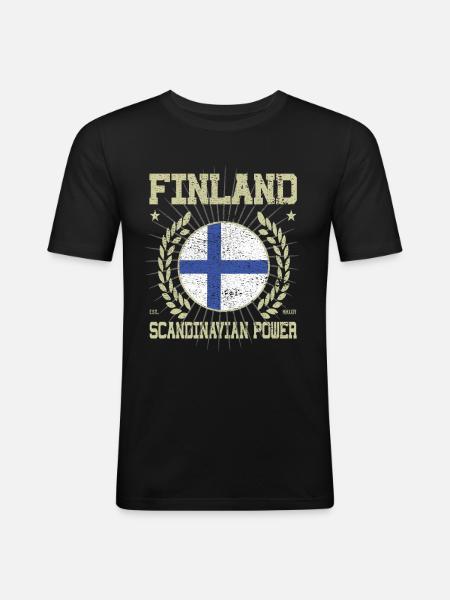 Cool Finland Design - Men's Slim Fit T-Shirt - black