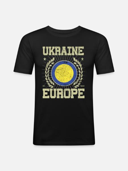 Cool Ukraine Design - Men's Slim Fit T-Shirt - black