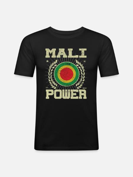 Cool Mali Design - Men's Slim Fit T-Shirt - black