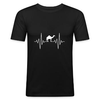 My Heart Sleeps For Dromedary Design - Men's Slim Fit T-Shirt - black - Front - Nik (191cm)