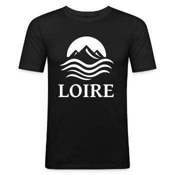 cool Loire River design for the rivers fan - Men's Slim Fit T-Shirt - black - Front - Nik (191cm)