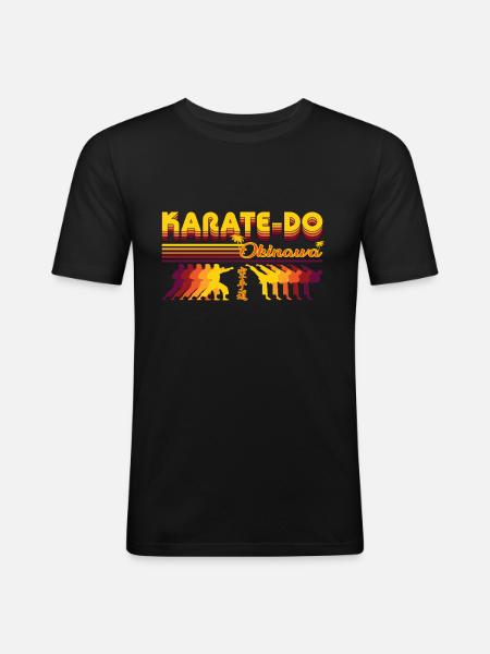 Cool Karate-do Retro Design - Men's Slim Fit T-Shirt - black