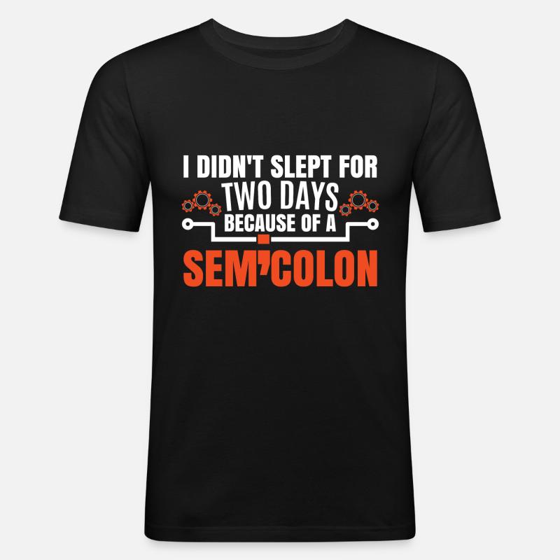 Coding Funny Coder Joke - Men's Slim Fit T-Shirt - black
