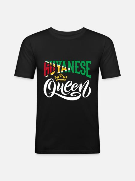 Guyanese Queen Guyana Guyana Flag - Men's Slim Fit T-Shirt - black