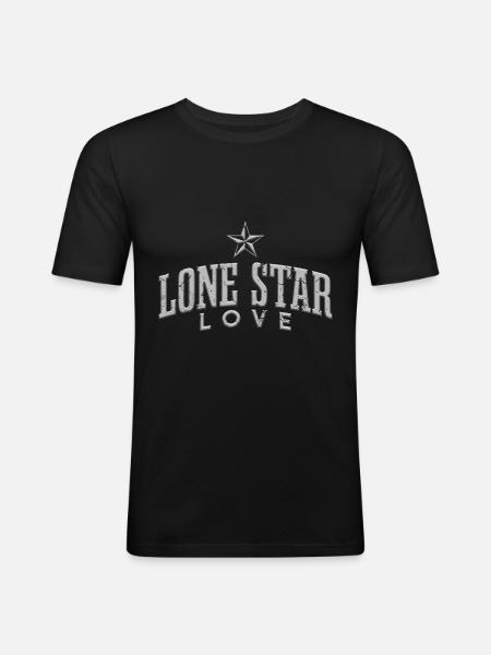 Lone Star Love - Men's Slim Fit T-Shirt - black