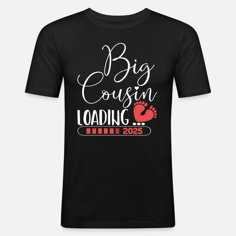 Big cousin loading 2025 - Men's Slim Fit T-Shirt - black