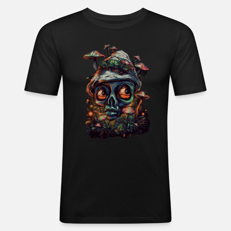 Trippy Goblin - Männer Slim Fit T-Shirt - Schwarz
