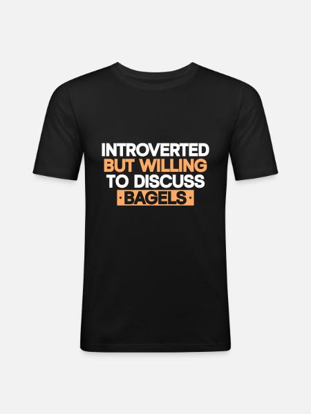 Bagel Essen Geschenk Bagel - Männer Slim Fit T-Shirt - Schwarz