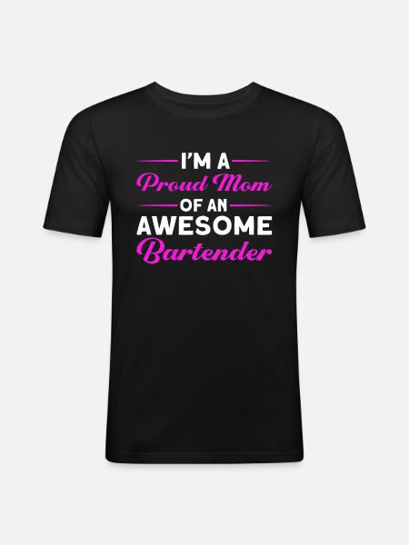 Barkeeper Geschenk Mixologist Spruch Bar - Männer Slim Fit T-Shirt - Schwarz