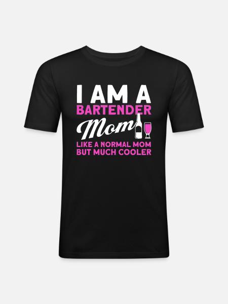 Bartender Gift Mixologist Saying Bar - Men's Slim Fit T-Shirt - black
