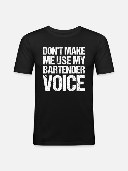 Bartender Gift Mixologist Saying Bar - Men's Slim Fit T-Shirt - black