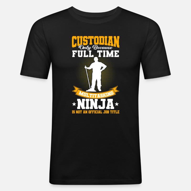 Concierge Cadeau Concierge d'école - T-shirt près du corps Homme - noir