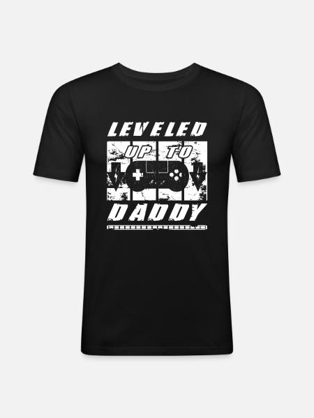 Leveled op til Daddy Im gonna være en far gaveidé - Herre Slim Fit T-Shirt - sort
