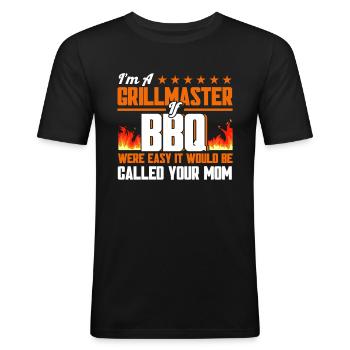 Bbq Grilling Meat Lover Grill Party Food Bbq - Men's Slim Fit T-Shirt - black - Front - Nik (191cm)
