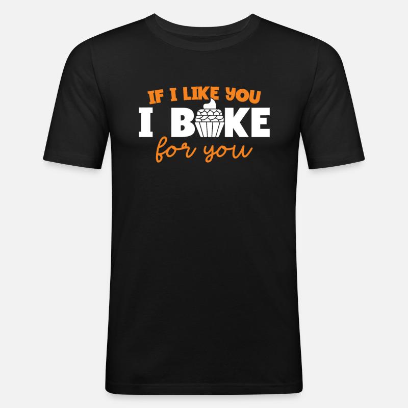 Bäckerei Backen Bäckerin Bäcker - Männer Slim Fit T-Shirt - Schwarz