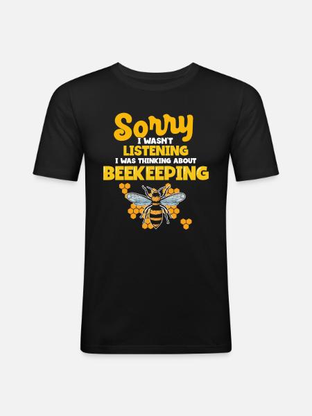 Beekeeping Beekeepers Bees Honey Beekeepers - Men's Slim Fit T-Shirt - black