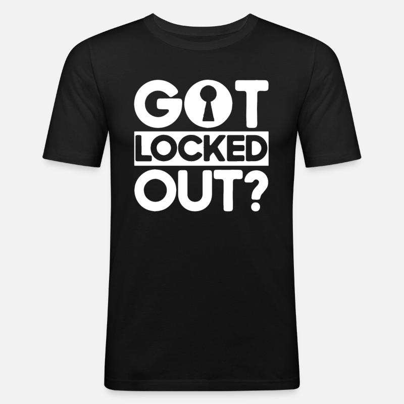 Locksmith Lock Picking Employee Locksmith - Men's Slim Fit T-Shirt - black
