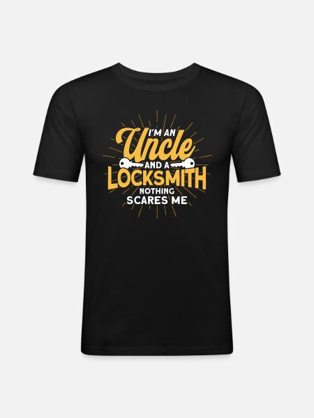 Locksmith Lock Picking Employee Locksmith - Men's Slim Fit T-Shirt - black