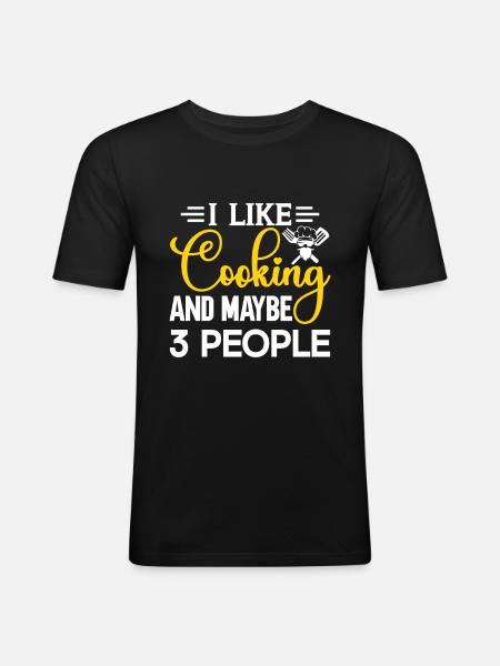 Chef Quote Gift Funny Chef - Men's Slim Fit T-Shirt - black