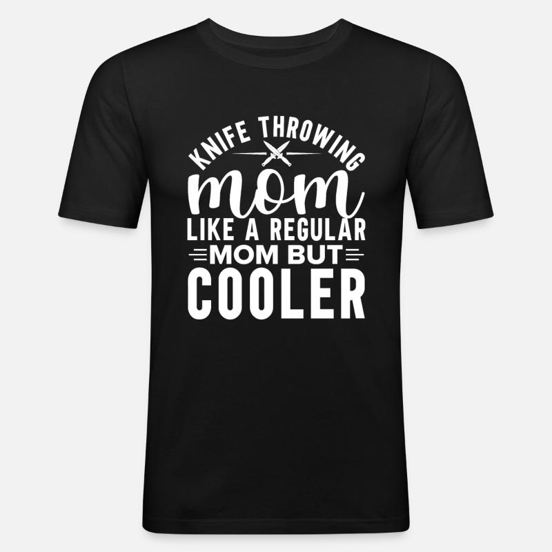Messerwurfscheibe Geschenk Messerwerfer - Männer Slim Fit T-Shirt - Schwarz