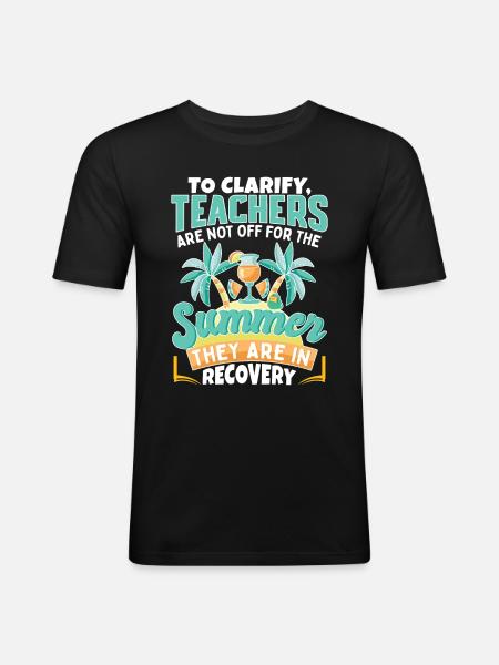 Summer Teacher - Men's Slim Fit T-Shirt - black