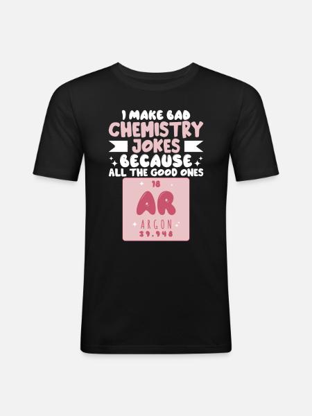 Chemistry Jokes Science Teacher - Men's Slim Fit T-Shirt - black