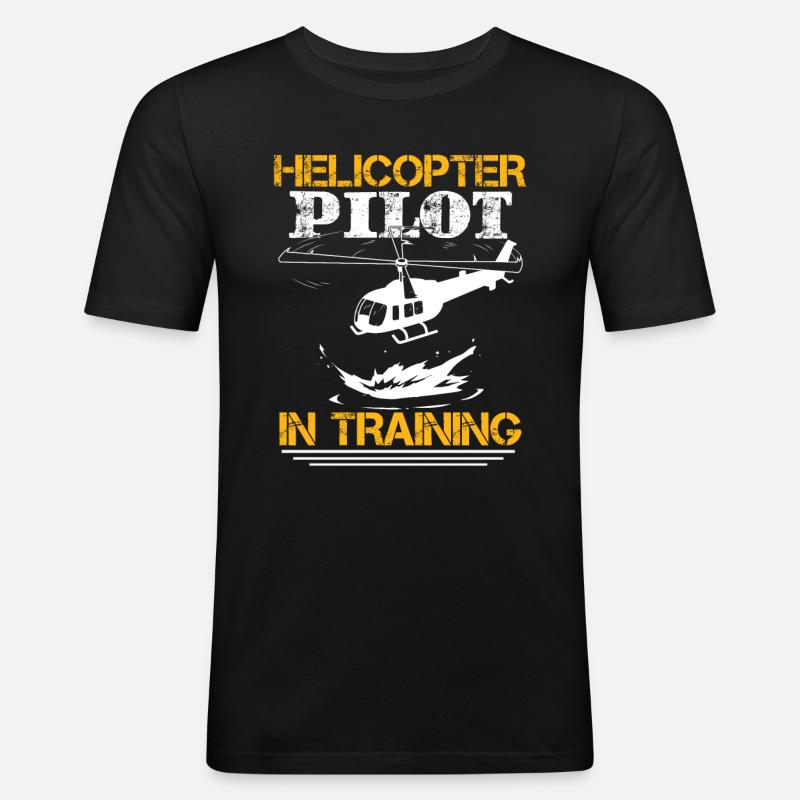 Helicopter Pilot In Training - Men's Slim Fit T-Shirt - black