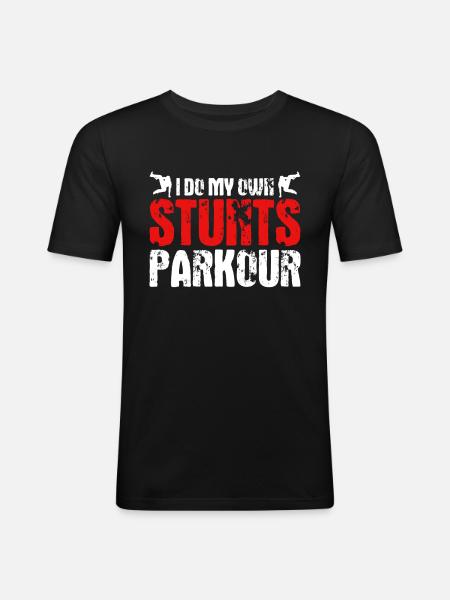 Parkour Gift Freerunning Parkour Runner - Men's Slim Fit T-Shirt - black