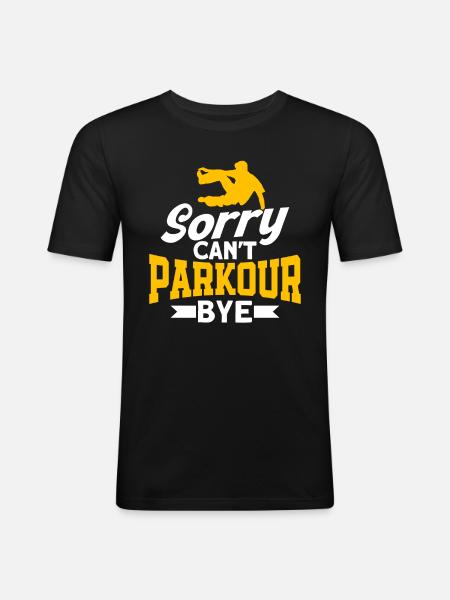 Parkour Gift Freerunning Parkour Runner - Men's Slim Fit T-Shirt - black