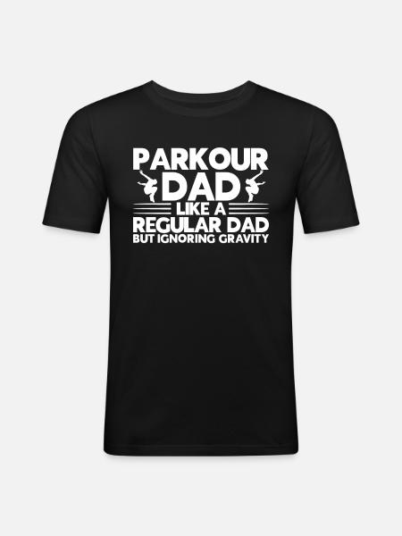 Parkour Gift Freerunning Parkour Runner - Men's Slim Fit T-Shirt - black
