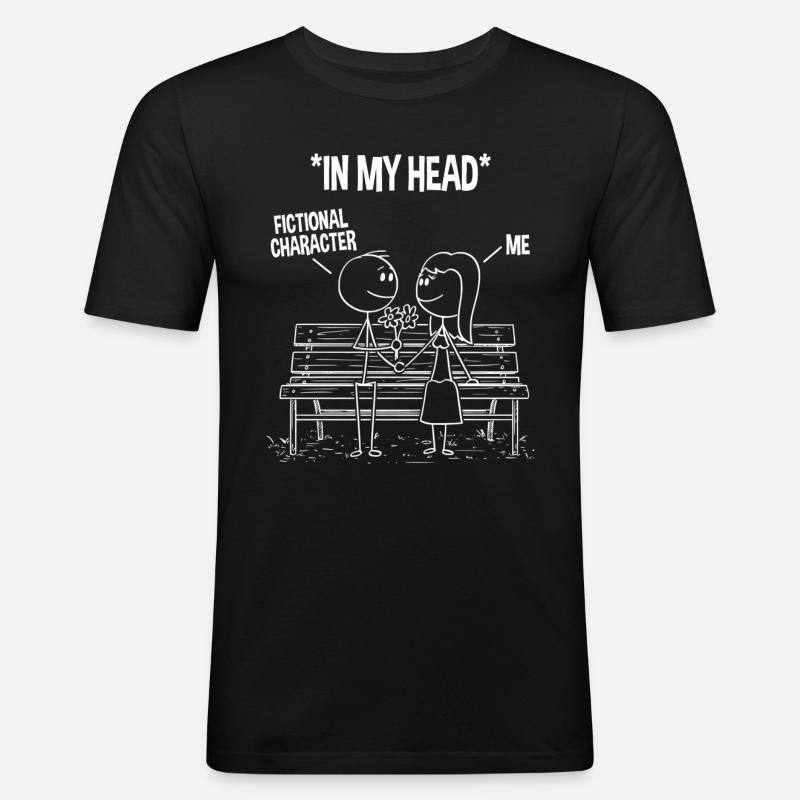 Drôle de romancier écrivant - T-shirt près du corps Homme - noir