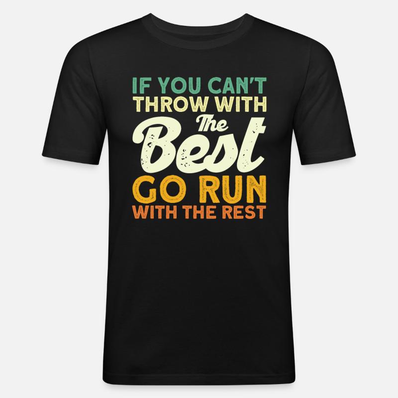 Diskuswerfen Diskuswerfer Geschenk - Männer Slim Fit T-Shirt - Schwarz