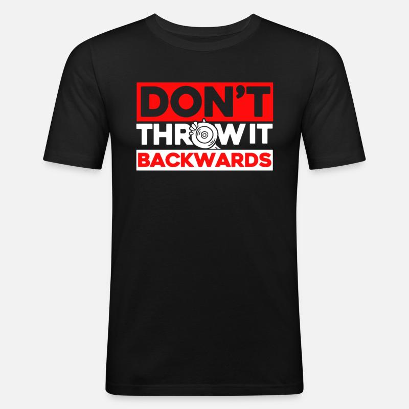Diskuswerfen Diskuswerfer Geschenk - Männer Slim Fit T-Shirt - Schwarz