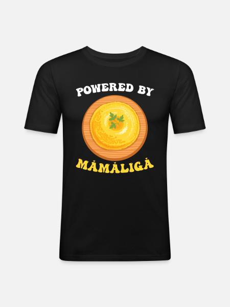 Propulsé par Mamaliga - T-shirt près du corps Homme - noir