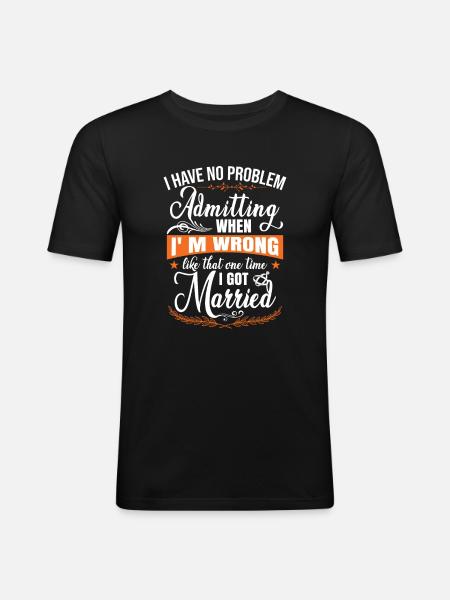 Funny Divorce Women - Men's Slim Fit T-Shirt - black