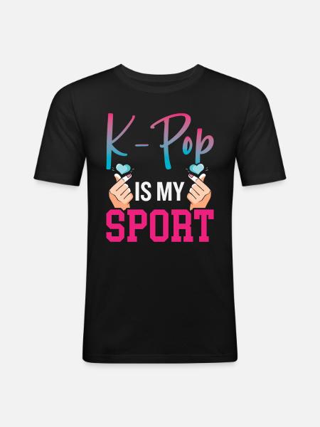 K-Pop Is My Sport - Men's Slim Fit T-Shirt - black