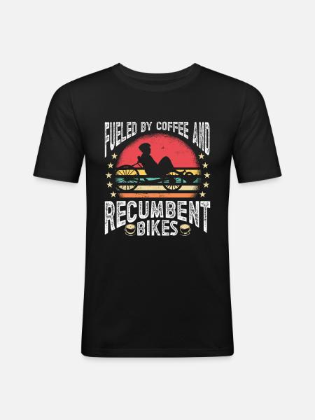 Liegerad Liegeradfahrer Radfahrer - Männer Slim Fit T-Shirt - Schwarz
