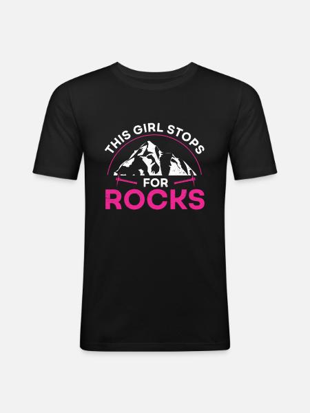 Rock Collecting Geology Geologist - Men's Slim Fit T-Shirt - black