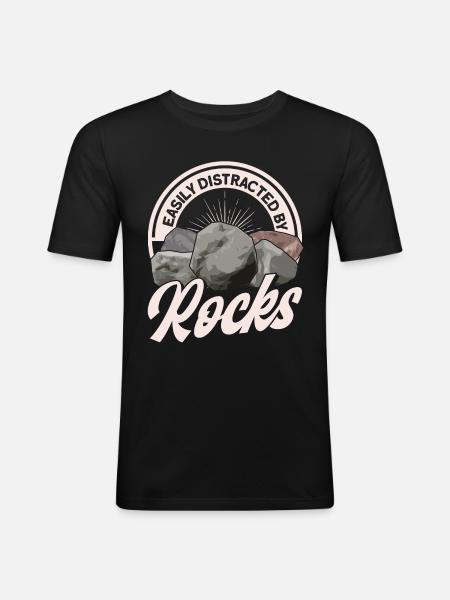 Rock Collecting Geology Geologist - Men's Slim Fit T-Shirt - black