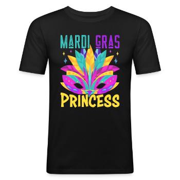 Carnival Family Matching Mardi Gras Princess - Männer Slim Fit T-Shirt - Schwarz - Vorne - Nik (191cm)
