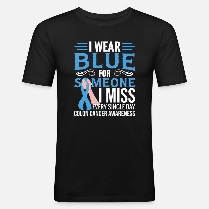 Darmkrebs-Bewusstseinsmonat - Männer Slim Fit T-Shirt - Schwarz