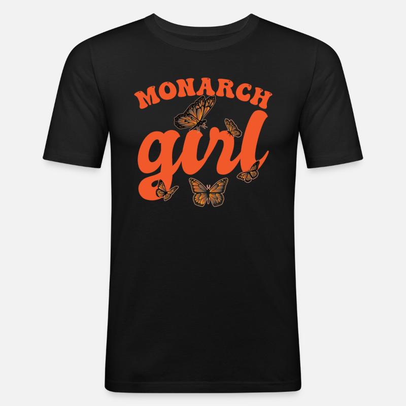 Monarch Mädchen - Männer Slim Fit T-Shirt - Schwarz
