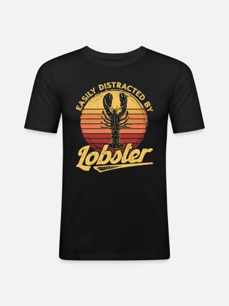 Seafood Lover Gift Seafood - Men's Slim Fit T-Shirt - black