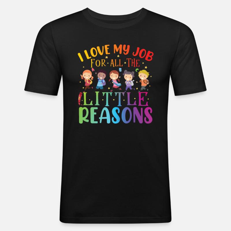 Teacher Assistant Educator Teaching - Männer Slim Fit T-Shirt - Schwarz