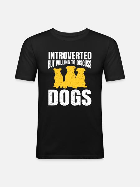 Introvert Gift Sarcastic Introvert - Men's Slim Fit T-Shirt - black